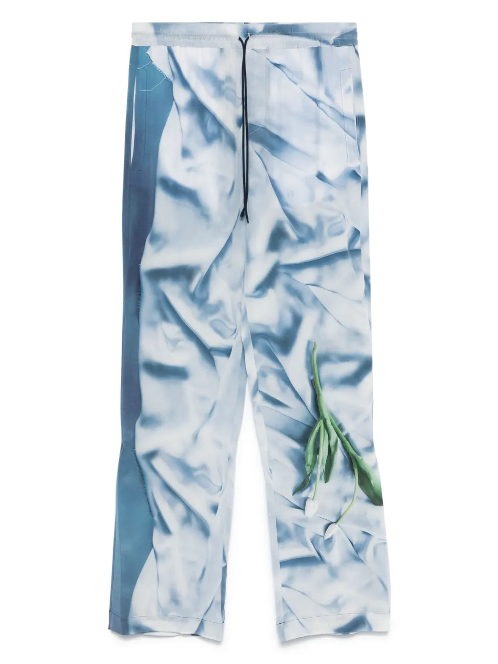 Flowers Pyjama-Hose aus Satin