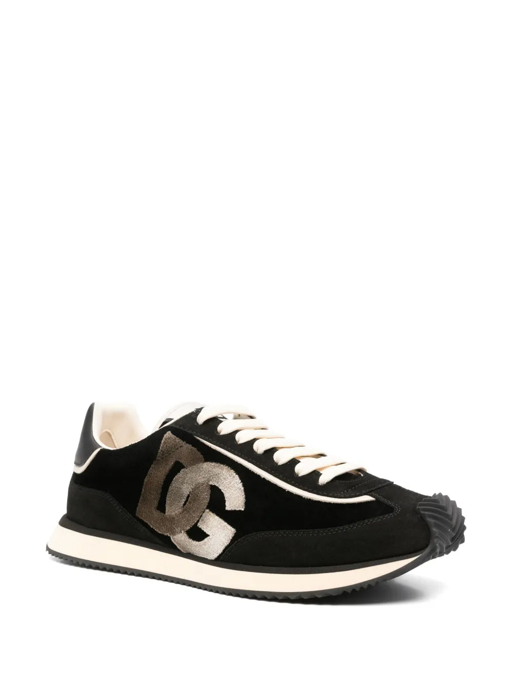 Sneakers with logo application