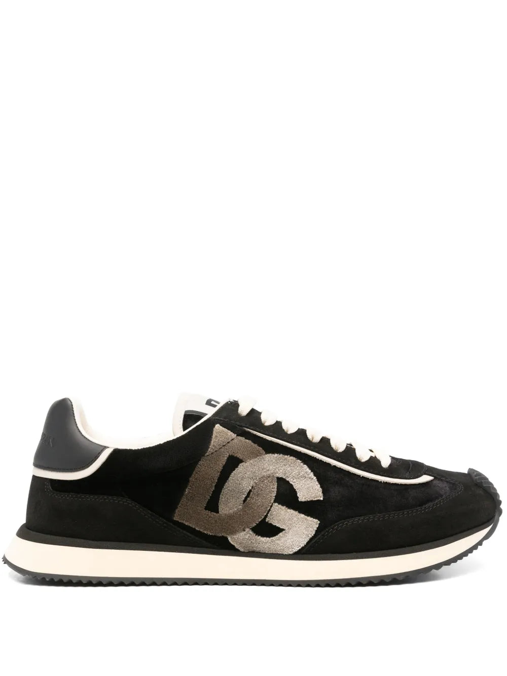 Sneakers with logo application