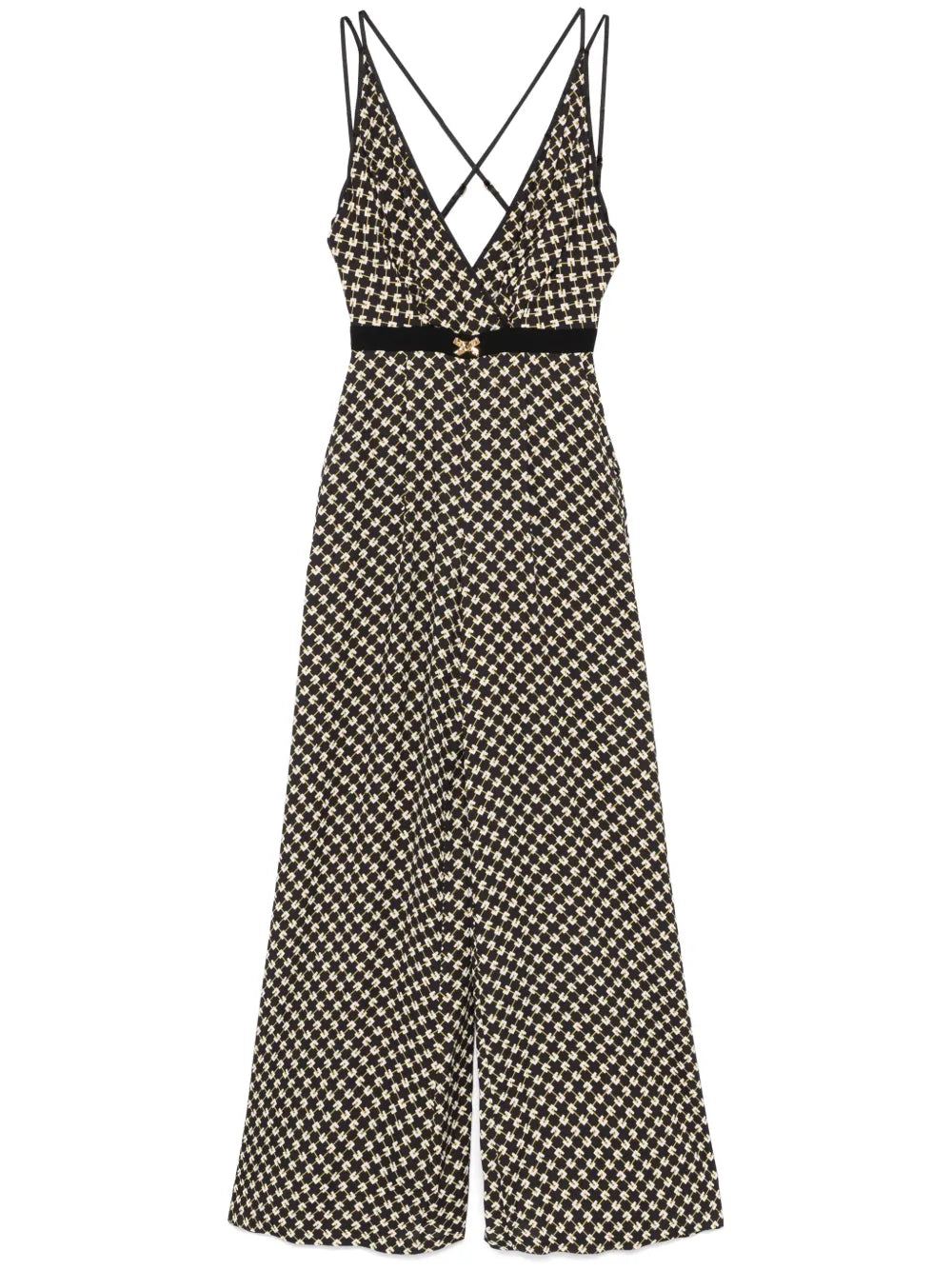 Georgette-Jumpsuit mit Rauten-Print