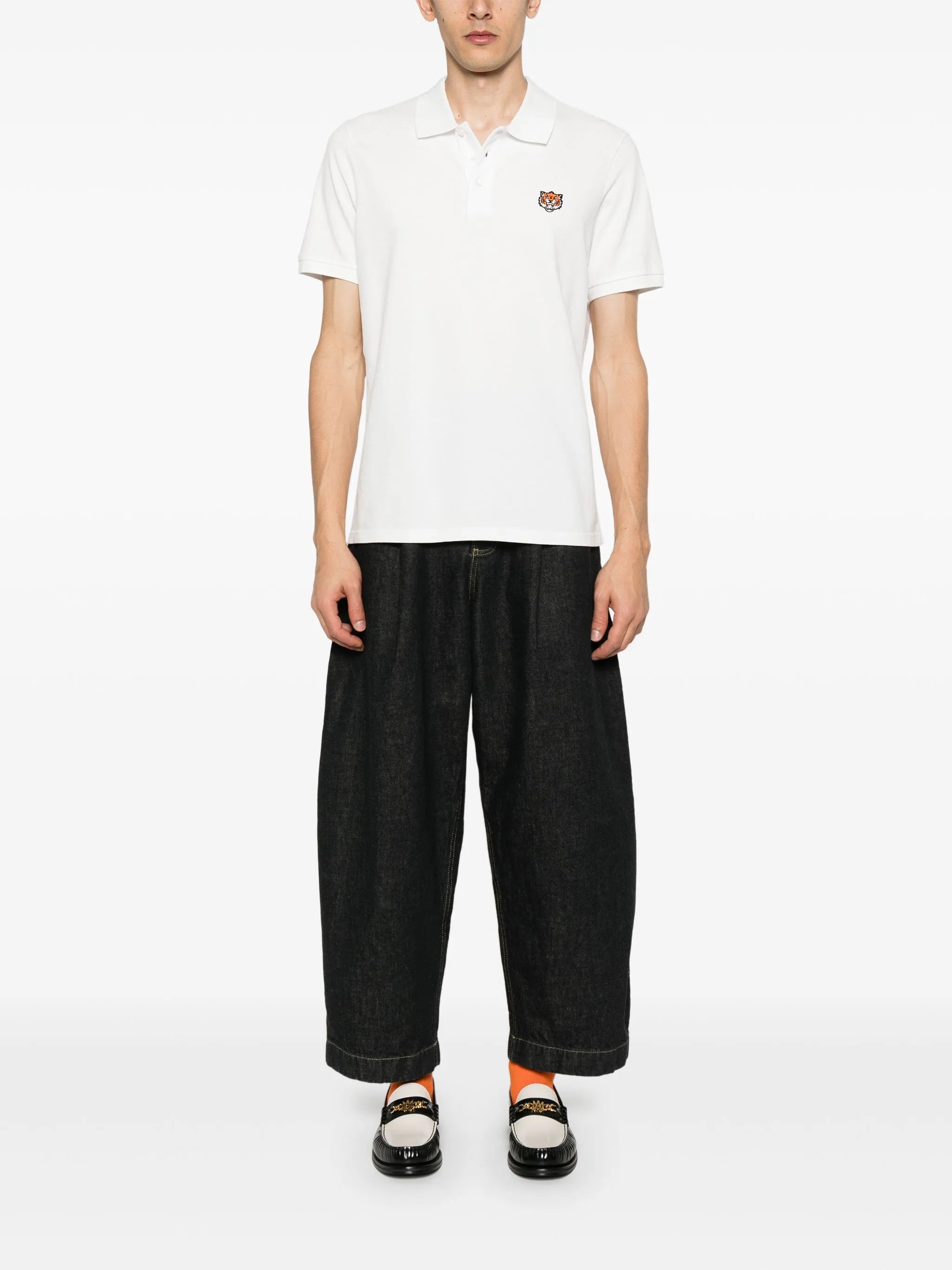 Poloshirt mit Happy Tiger-Stickerei