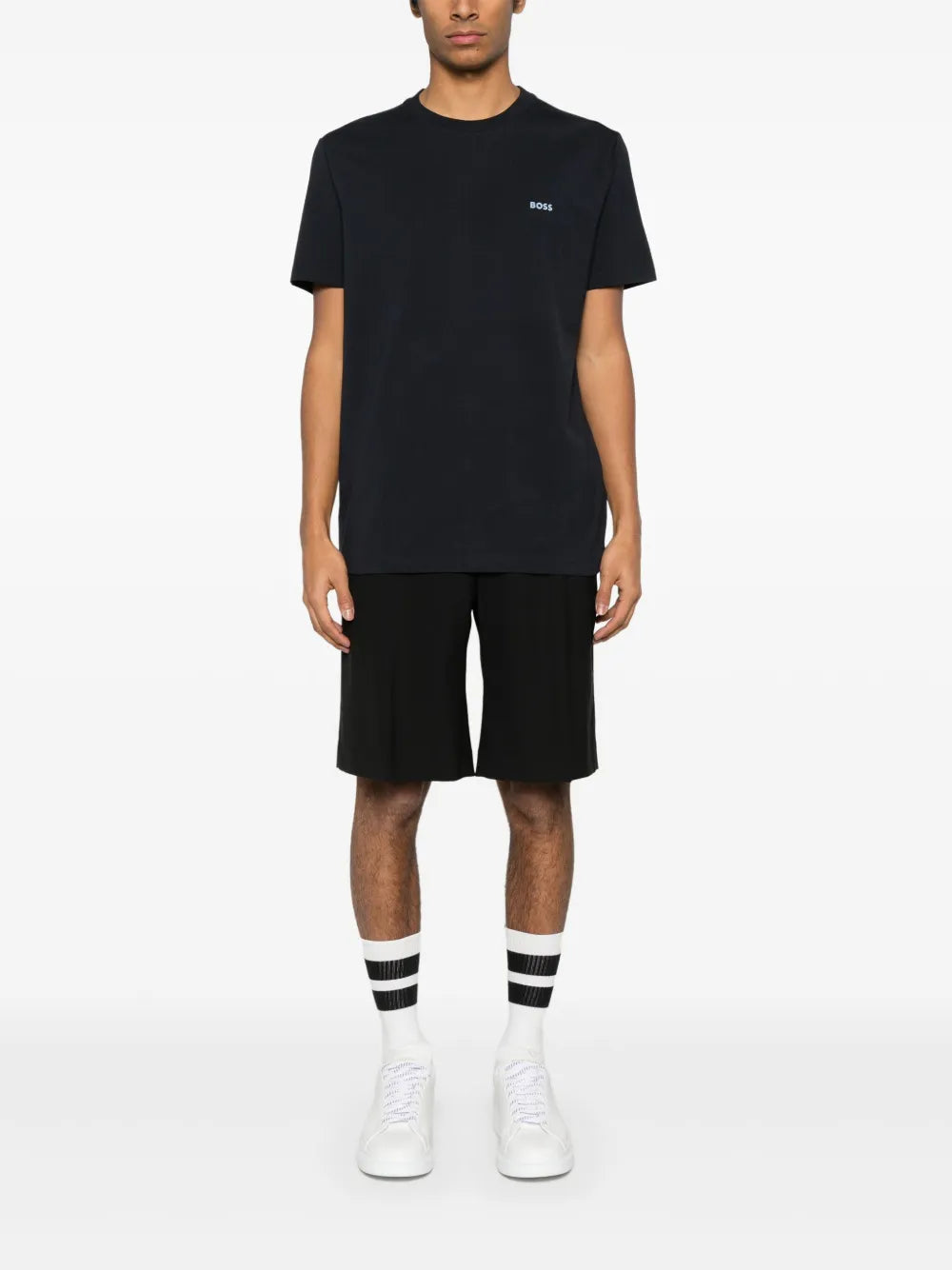 T-Shirt mit Logo-Streifen