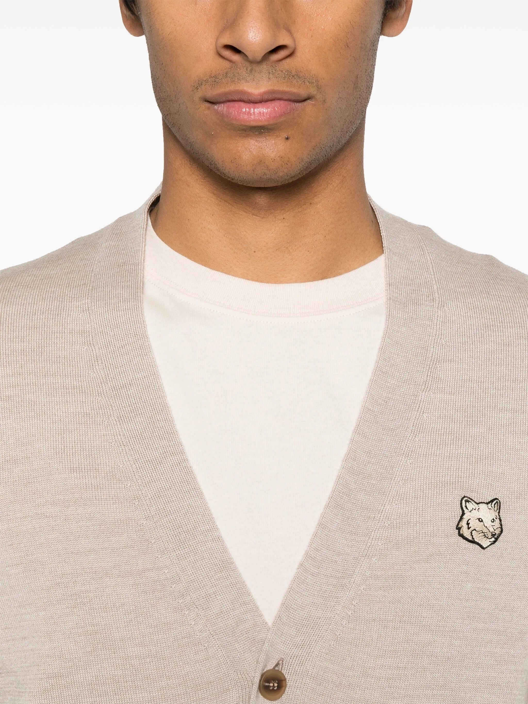 Bold Fox Head Patch Cardigan
