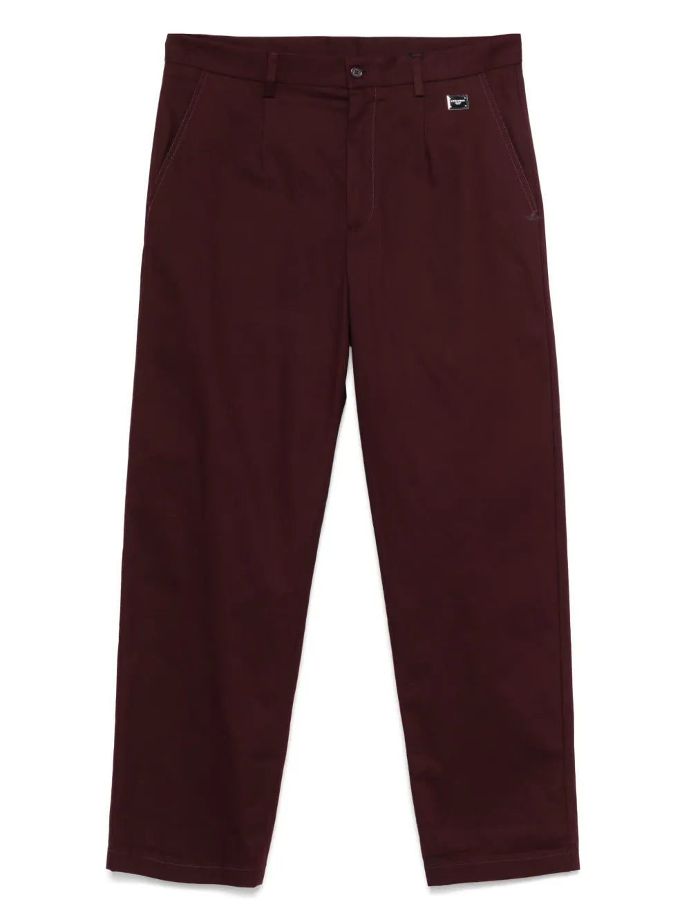 Chino pants with logo patch