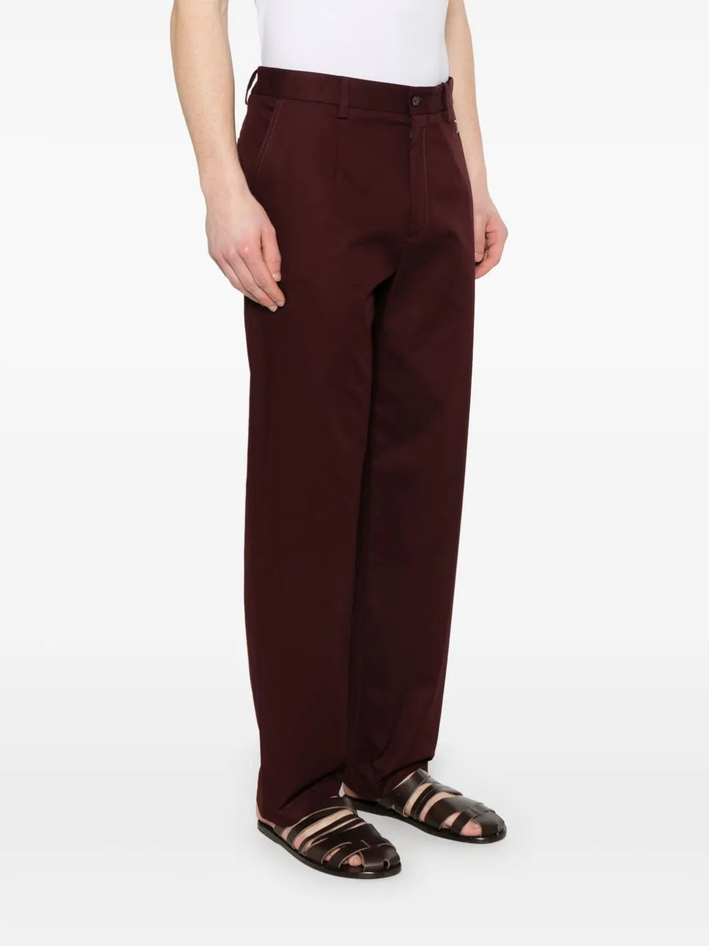 Chino pants with logo patch