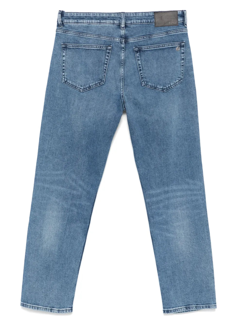Straight-Leg-Jeans mit Logo-Patch