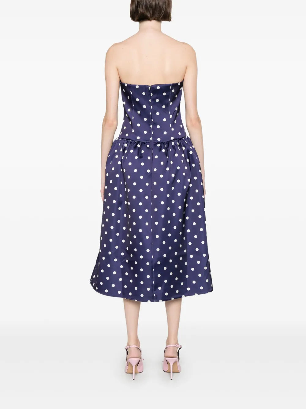 Midi dress with polka dots