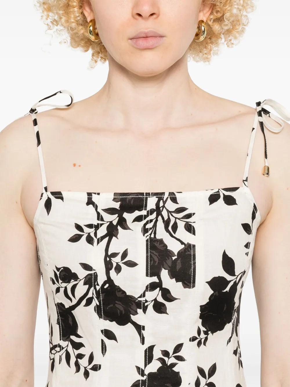 Midikleid mit Blumen-Print