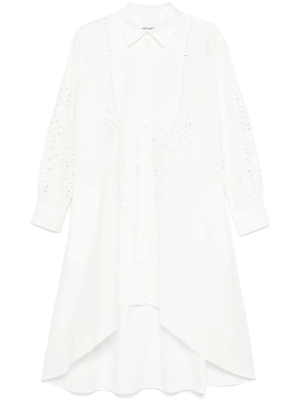 Shirt dress with embroidery
