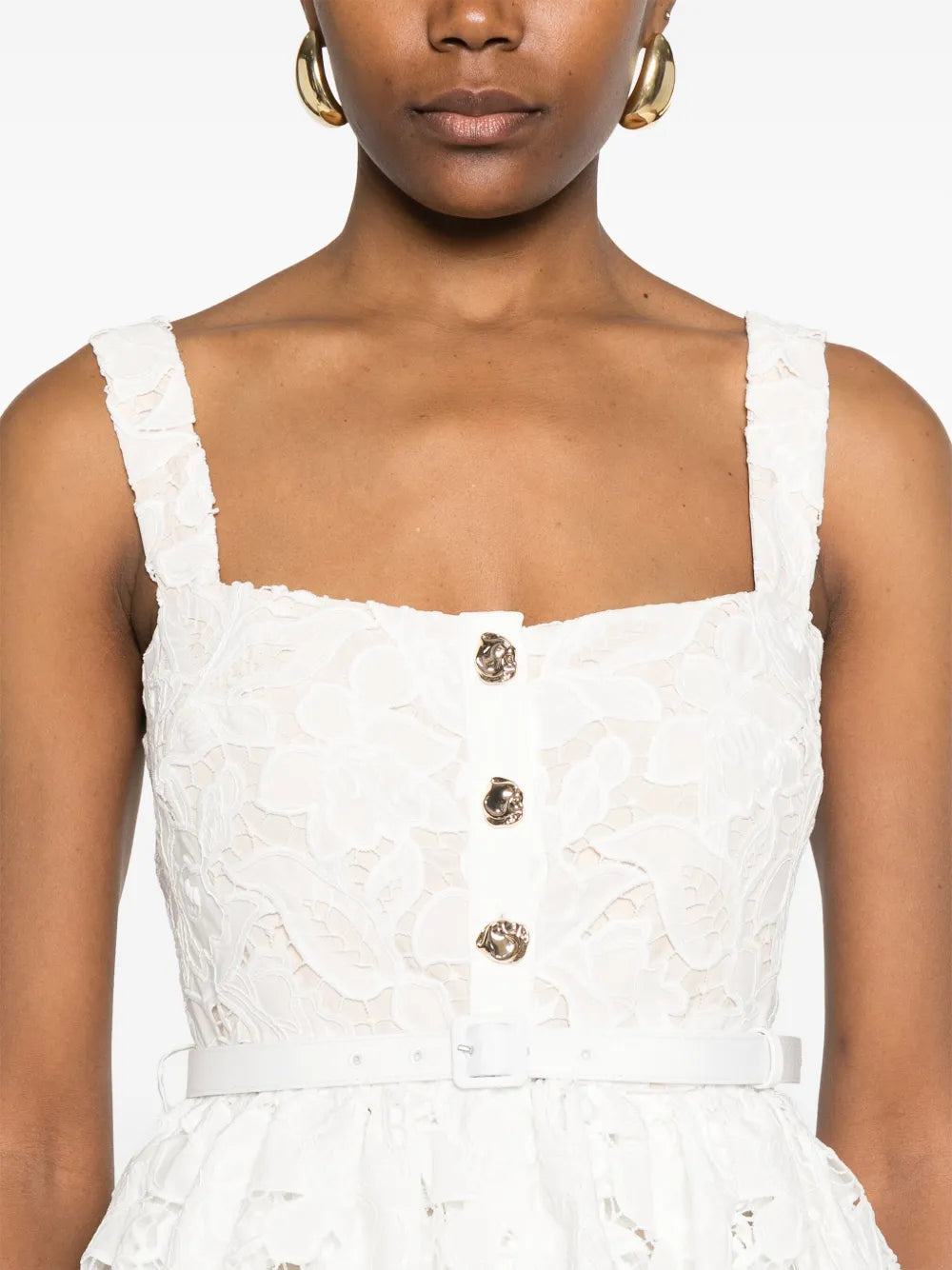 Tiered peak midi dress