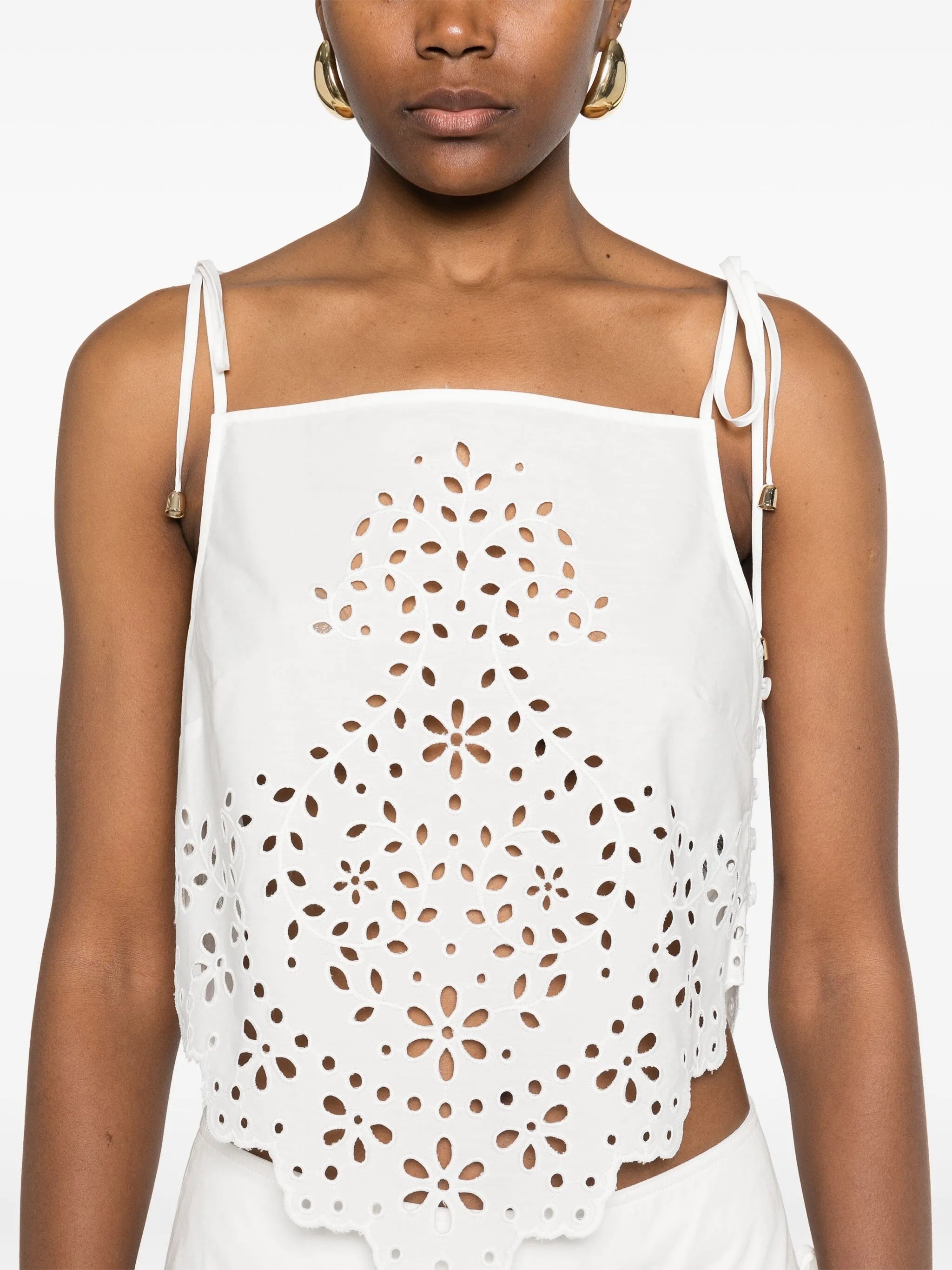 Top with embroidery