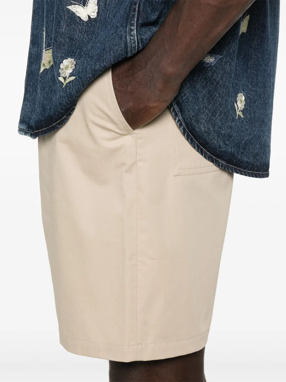 Logo-embroidered shorts