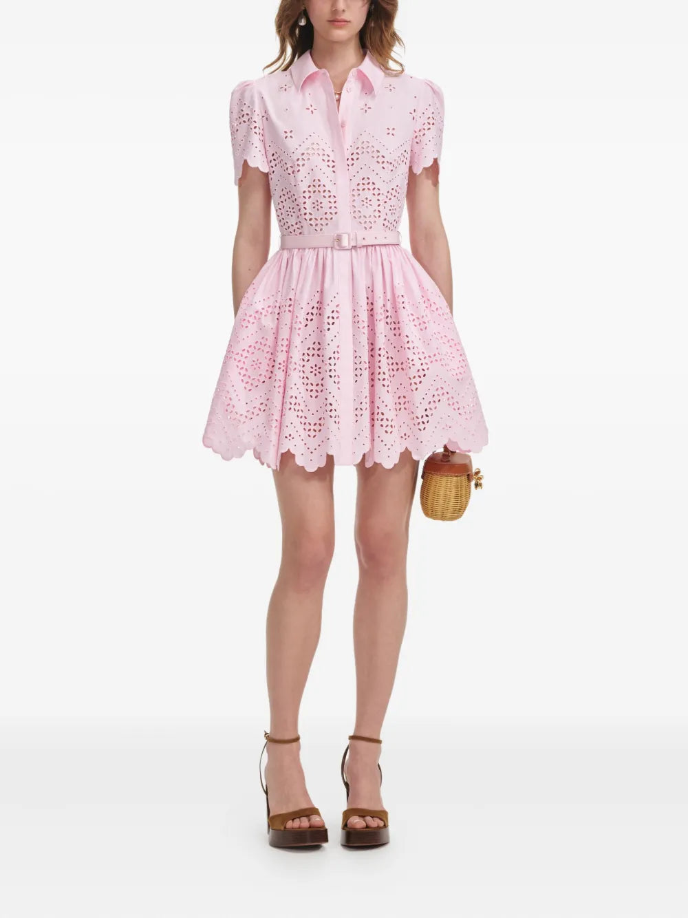 Minikleid mit Lochmuster