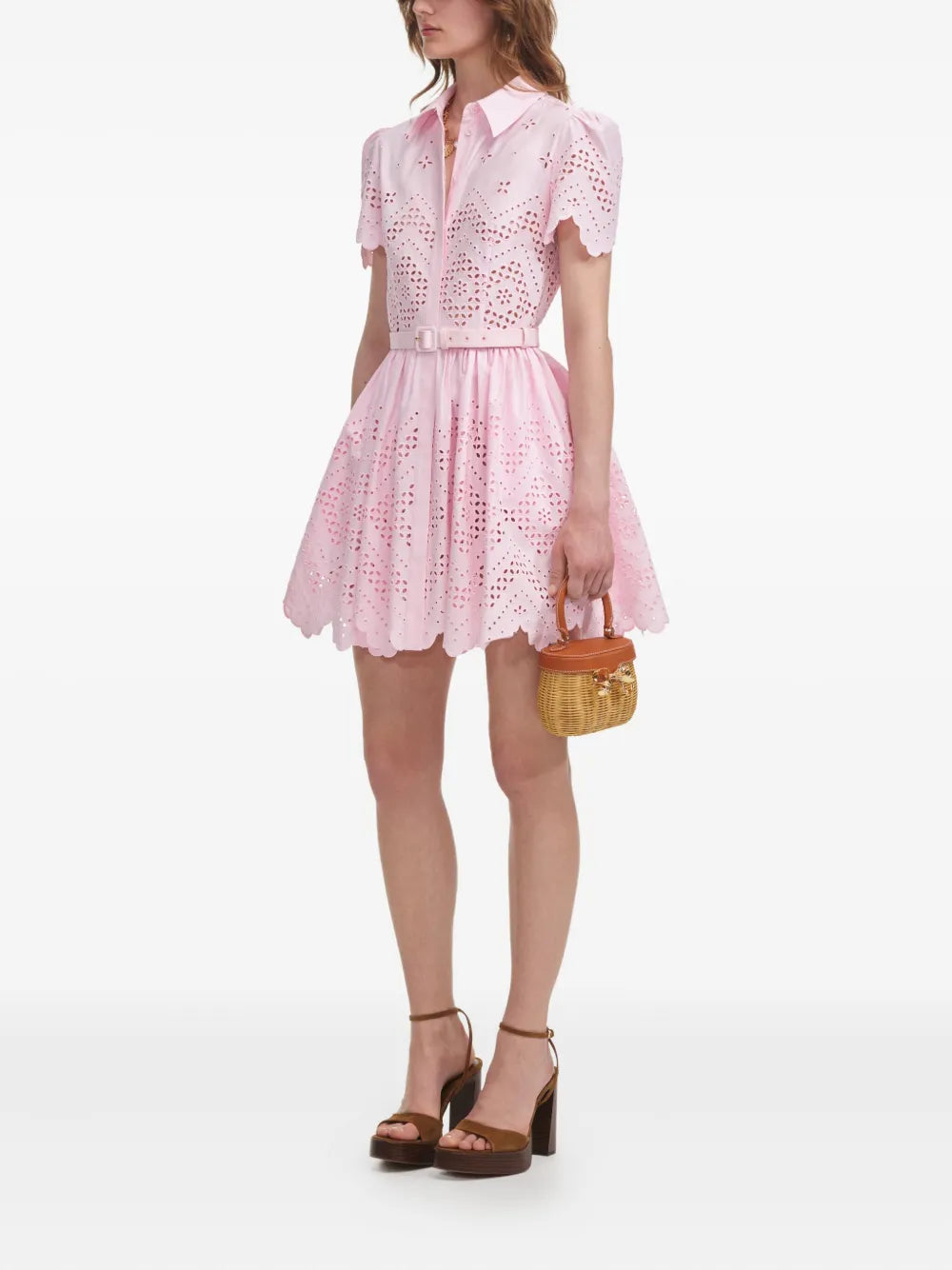 Minikleid mit Lochmuster