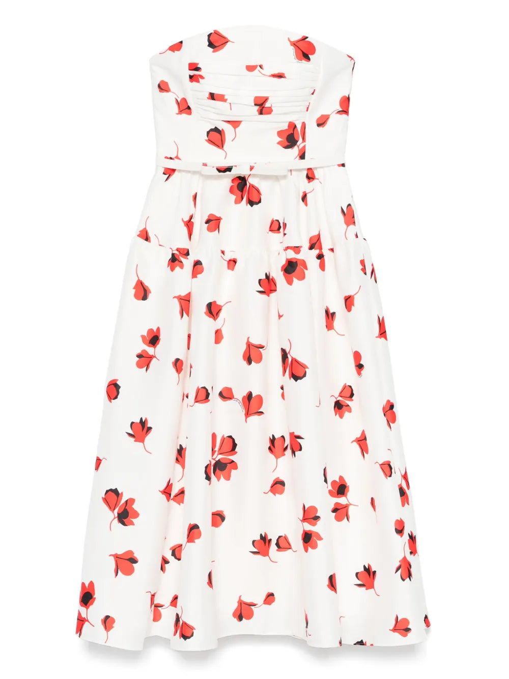 Dress made of taffeta with floral print