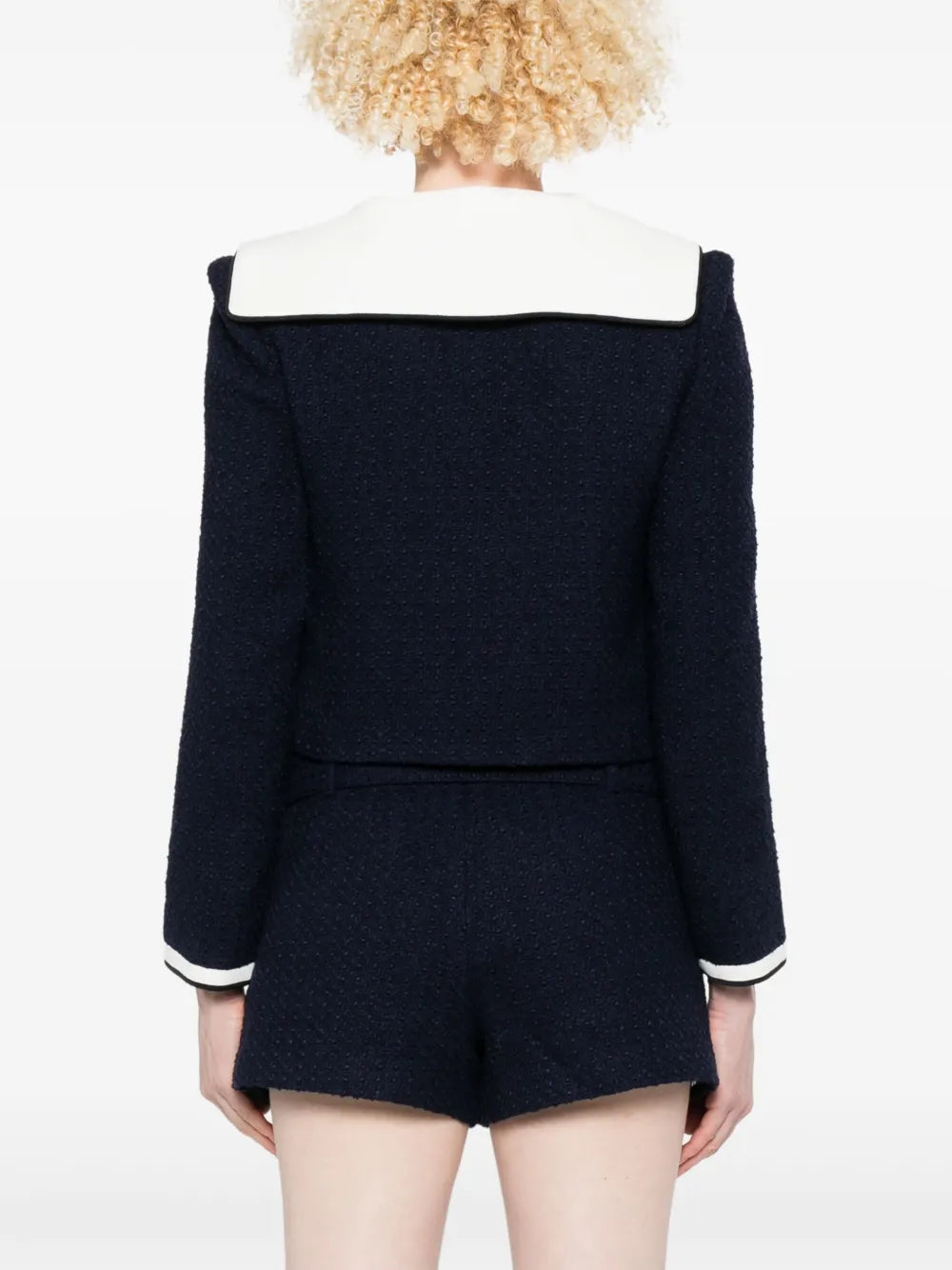 Bouclé-Jacke im Cropped-Design