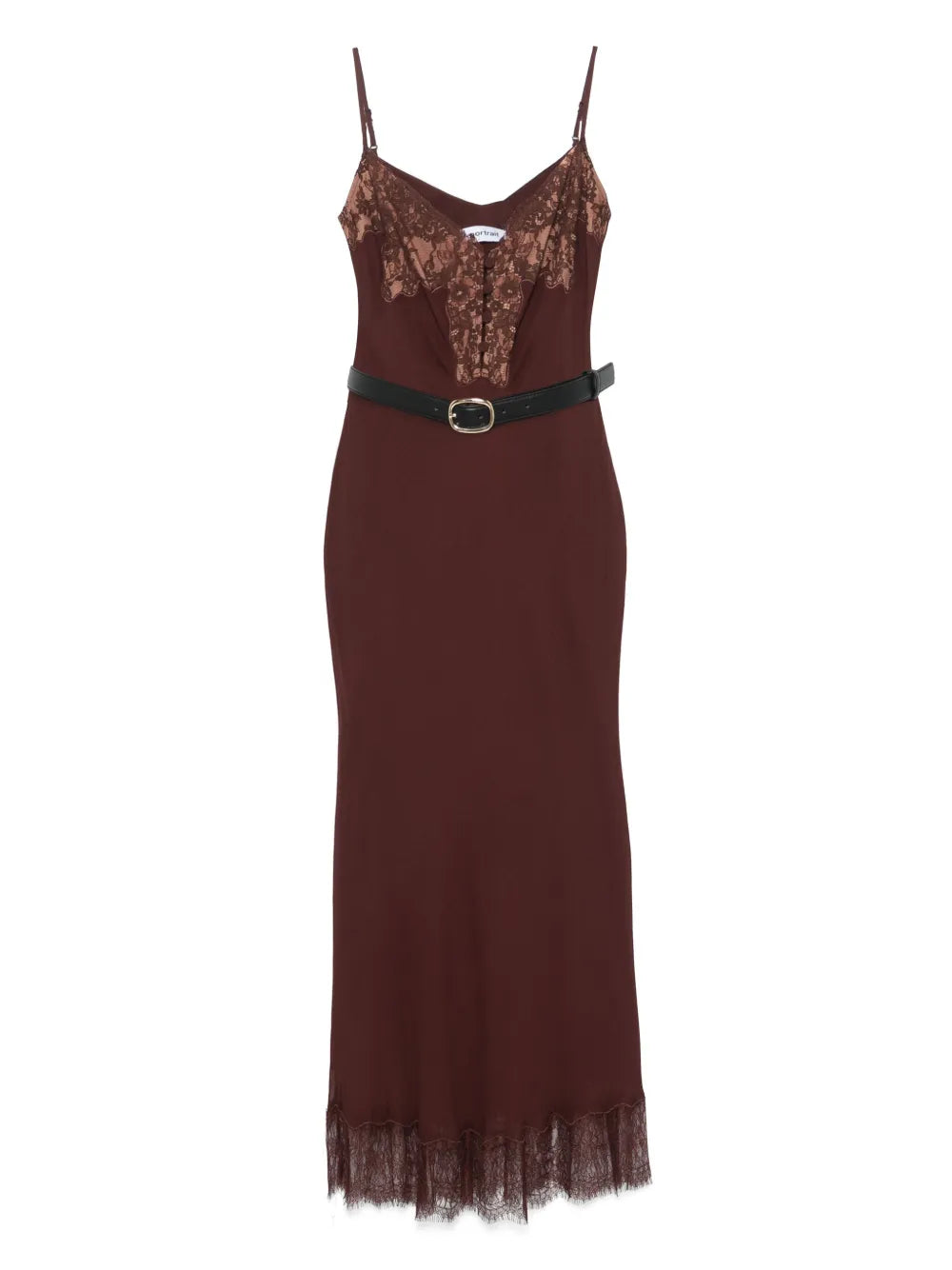 Dress with lace trim