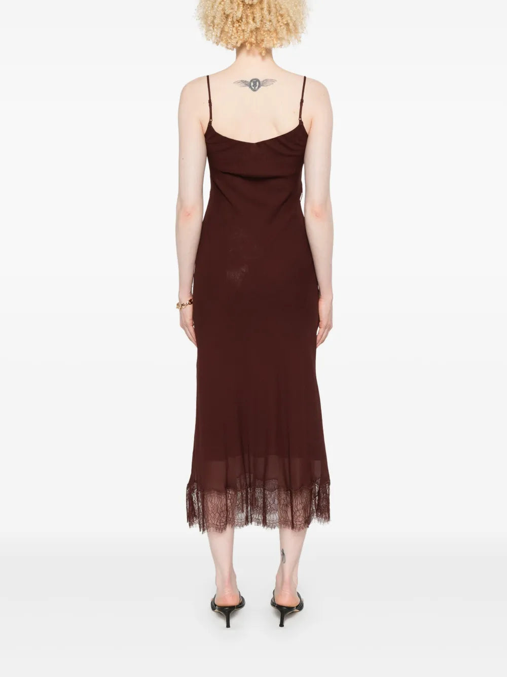Dress with lace trim