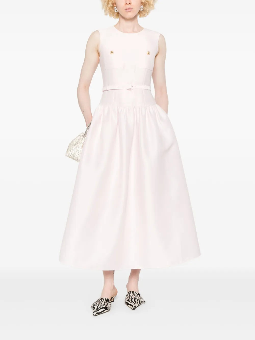 Midi dress made of taffeta