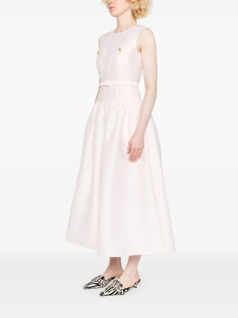 Midi dress made of taffeta