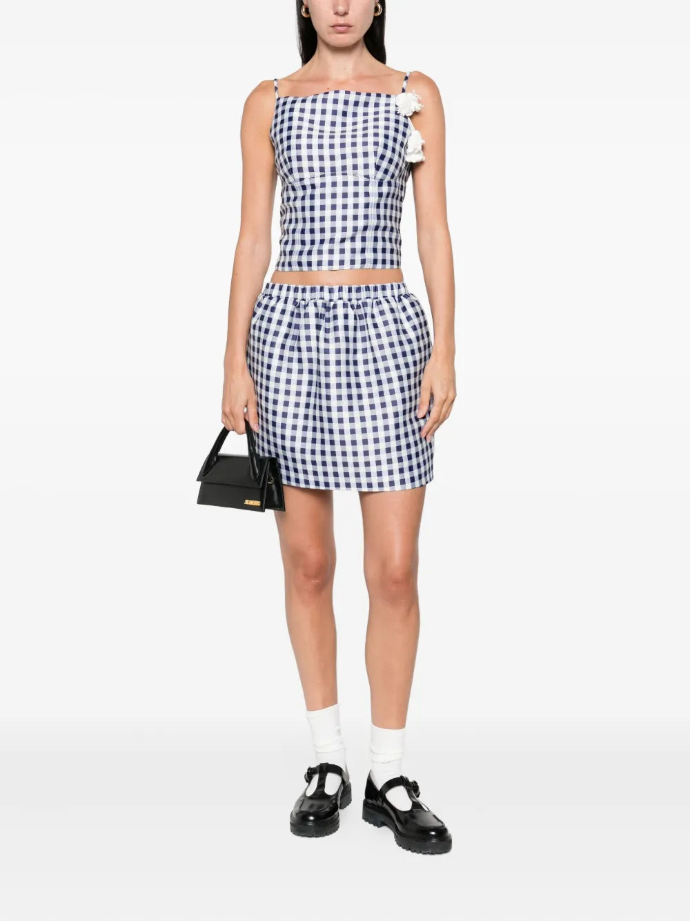 Mini dress with gingham pattern