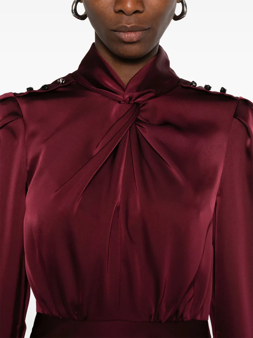 Gerafftes Midi-Kleid
