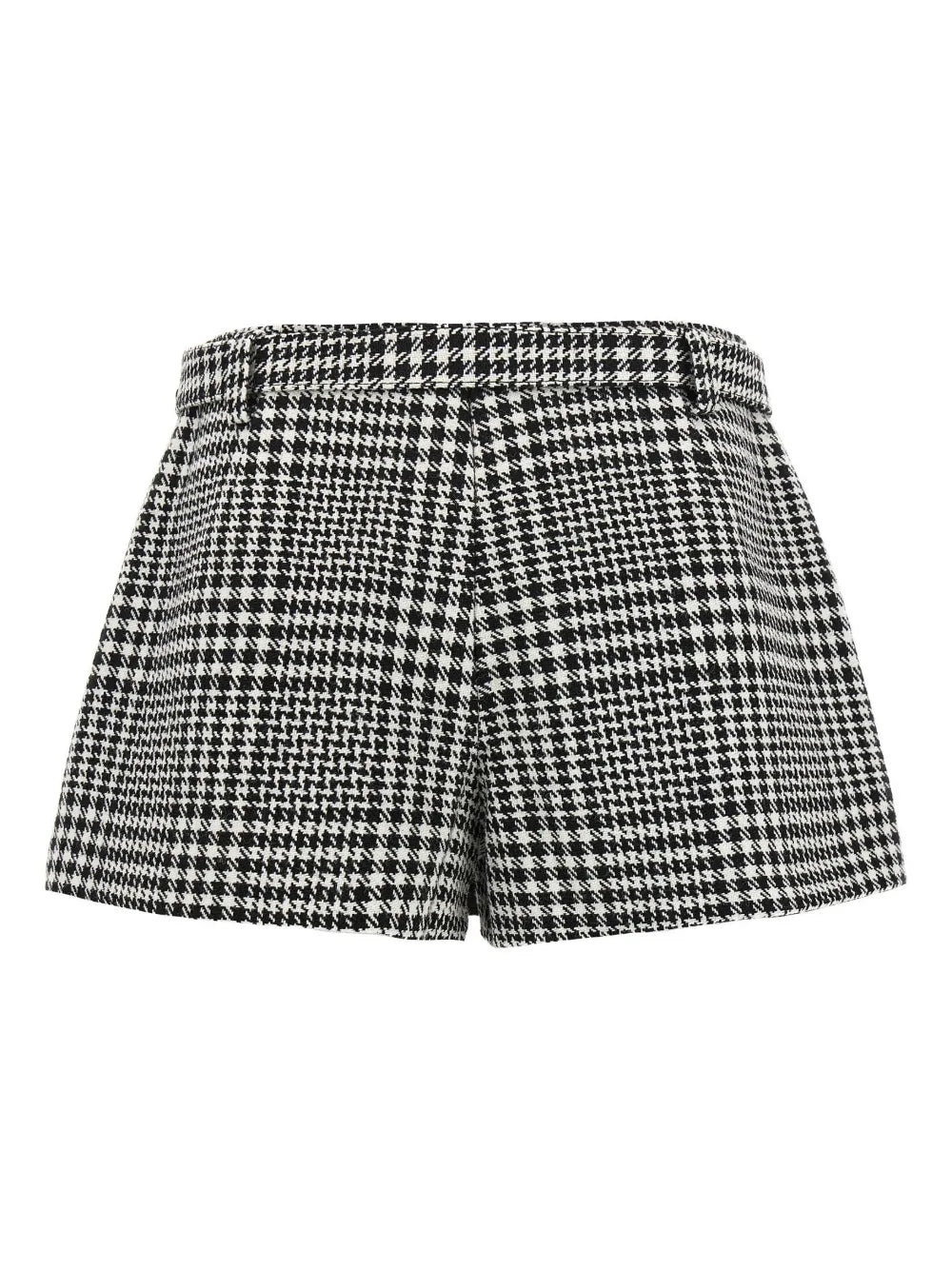 Bouclé culotte with houndstooth pattern
