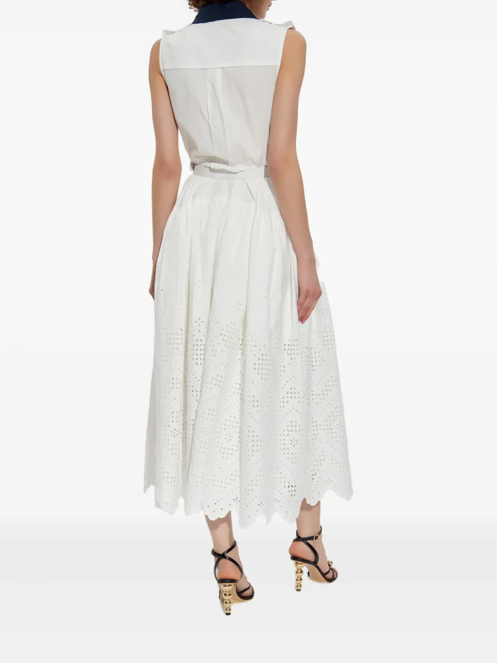 Midi dress with belt