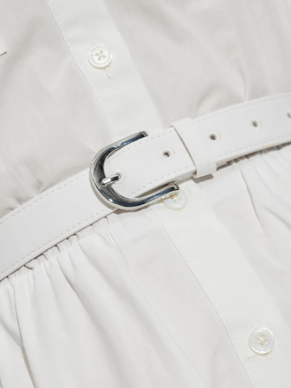 Midi dress with belt