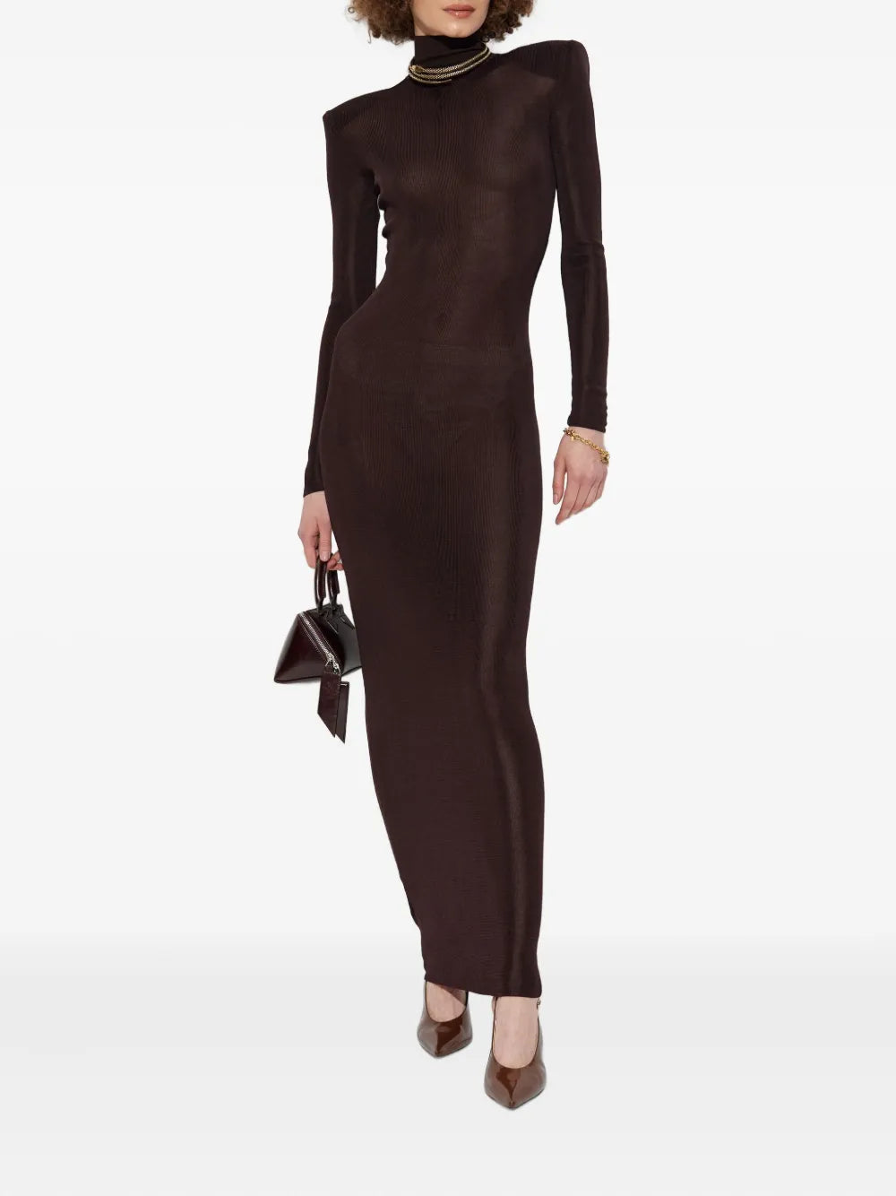 Maxi dress with turtleneck
