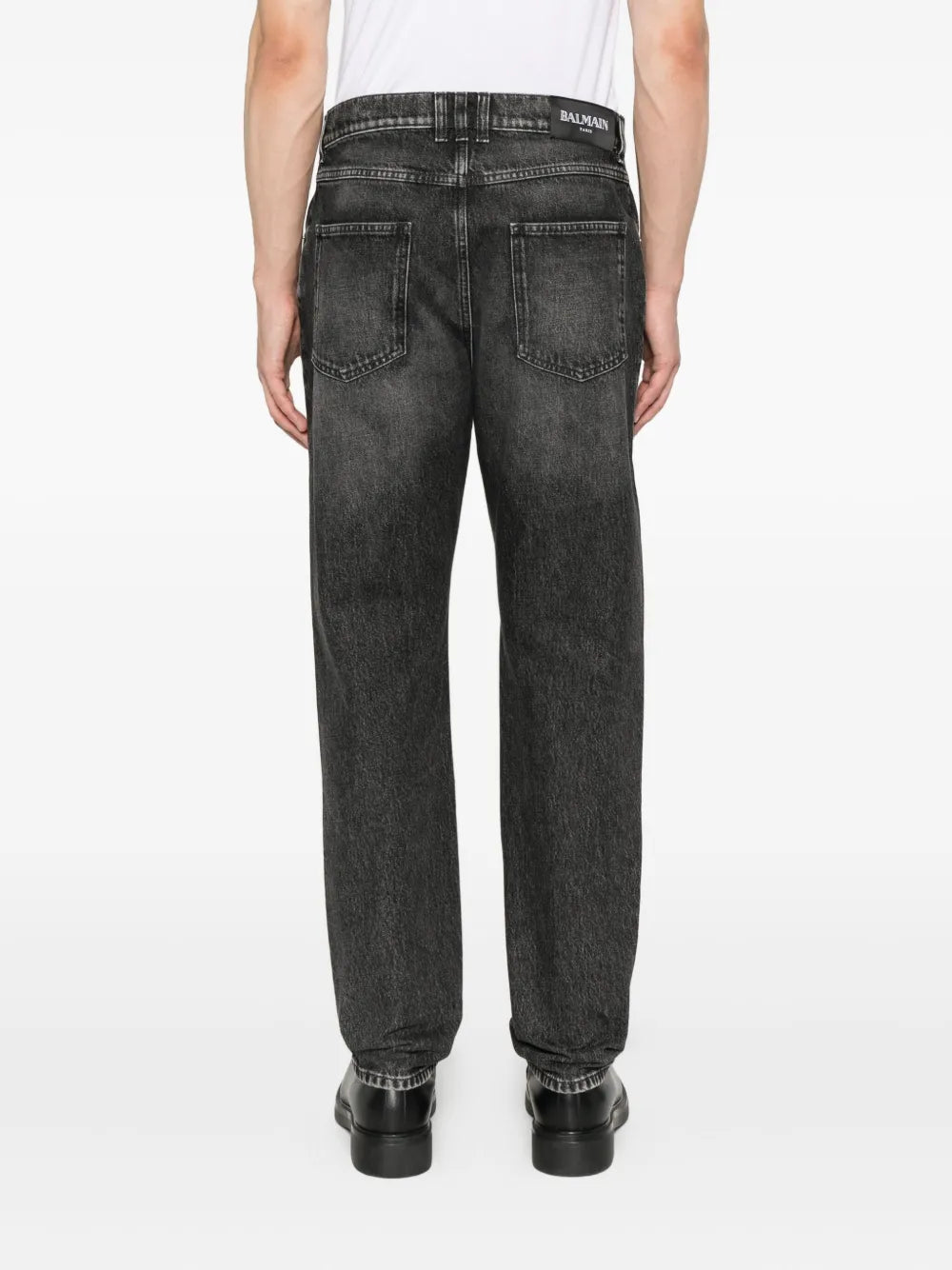 Jeans with logo patch