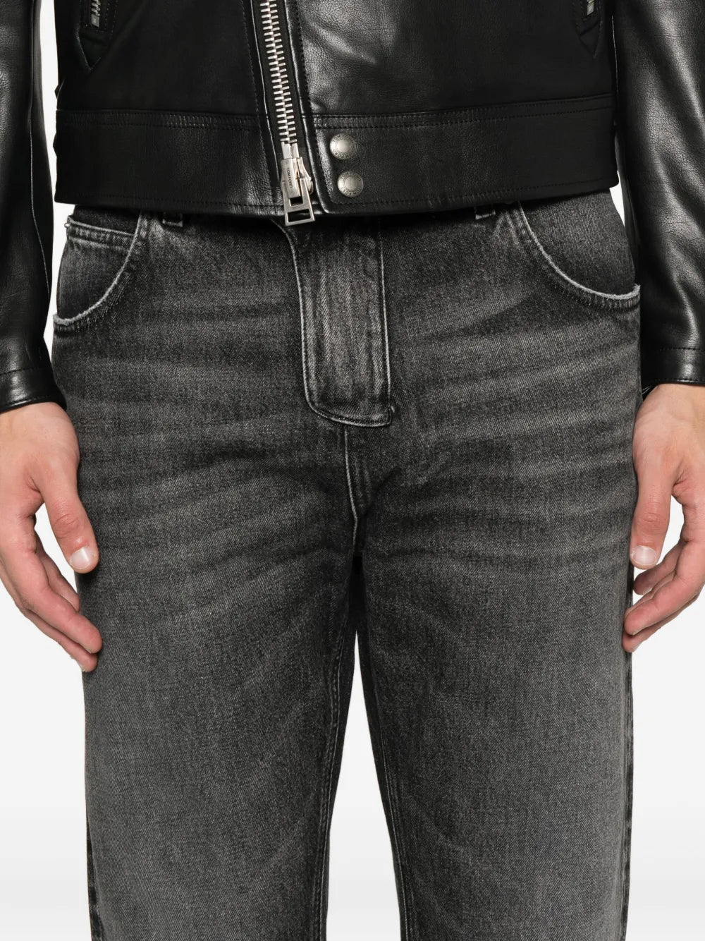 Jeans with logo patch
