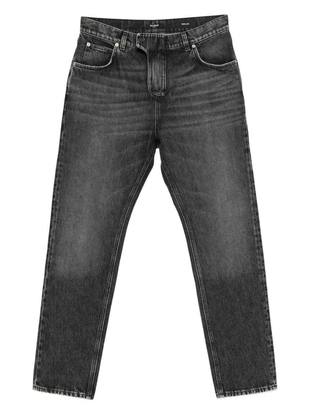 Jeans with logo patch