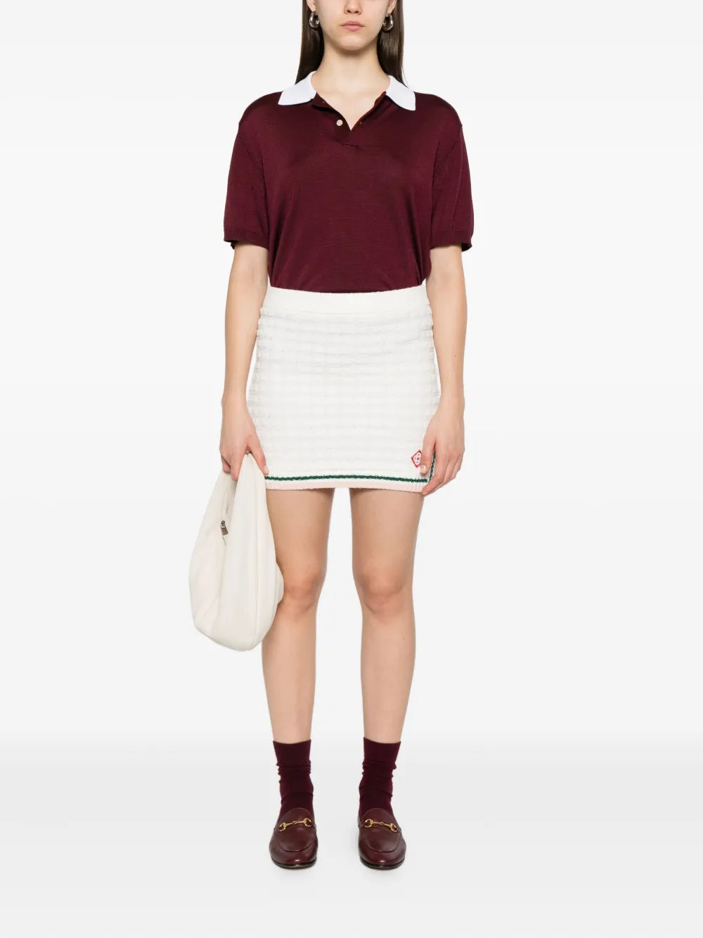 Boucle Rock mit gestreifte Details