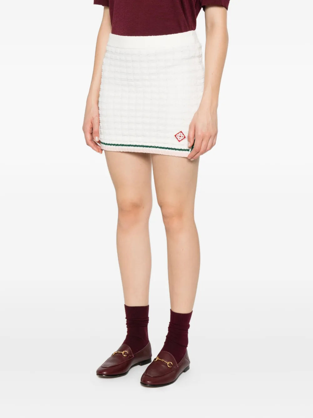 Boucle Rock mit gestreifte Details