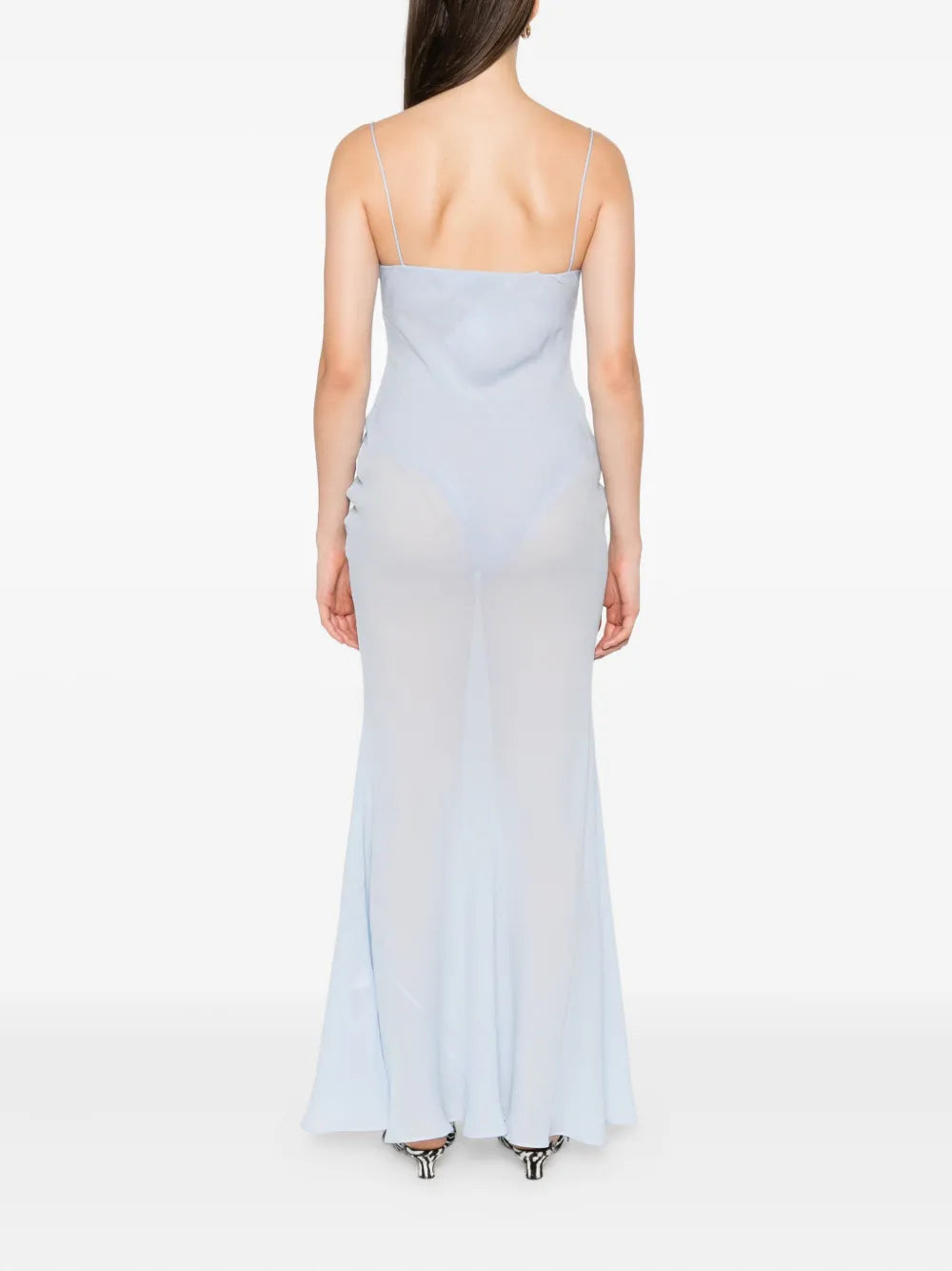 Camisole maxi dress with lace trim