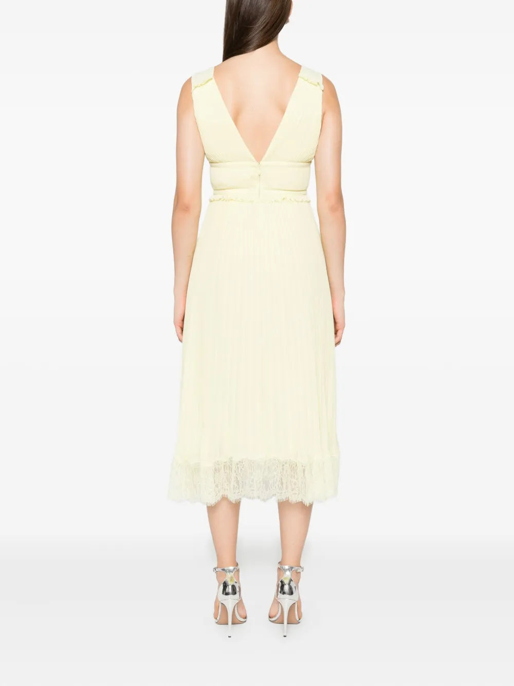 Georgette-Midikleid mit Rüschen