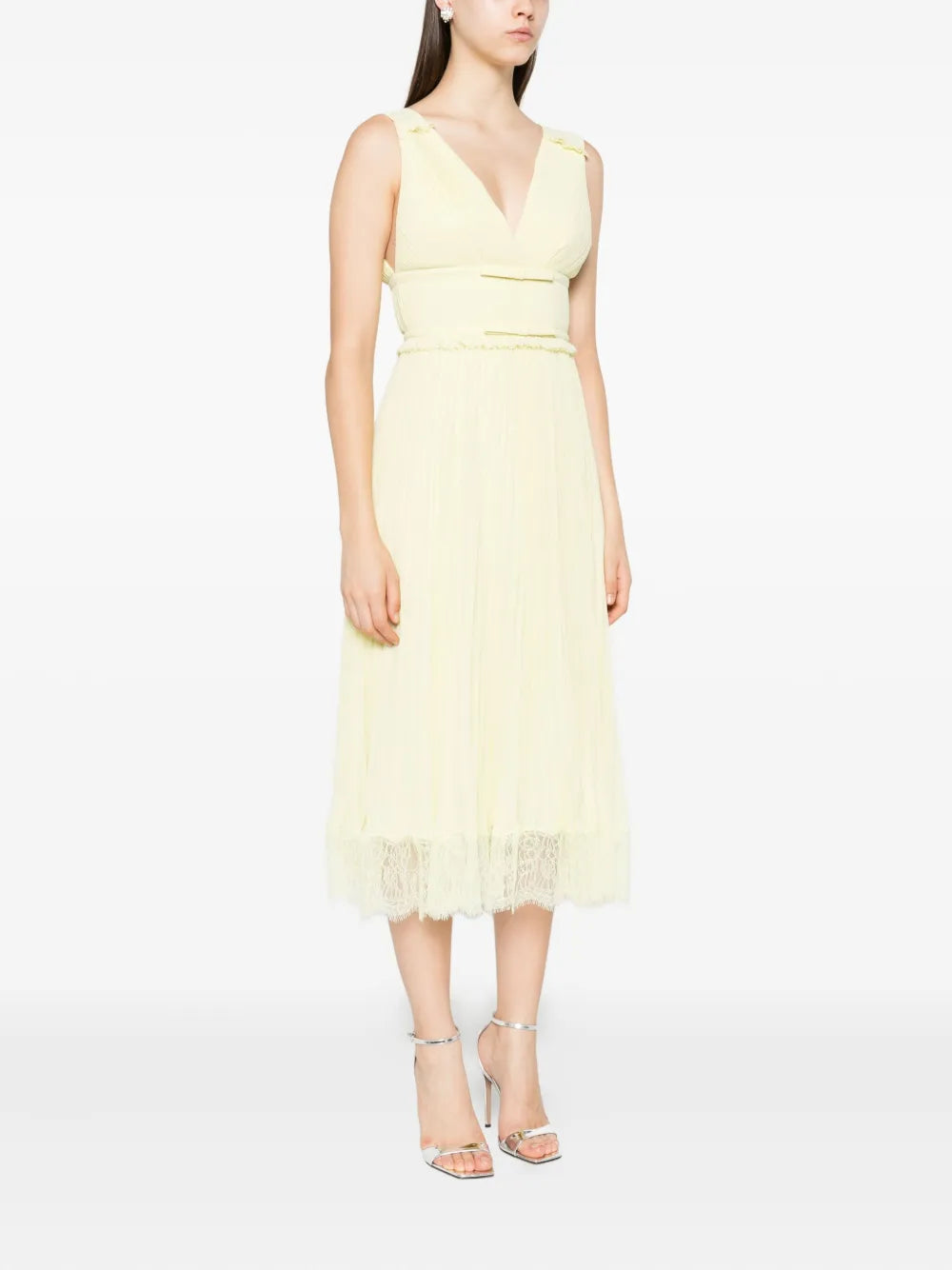 Georgette-Midikleid mit Rüschen