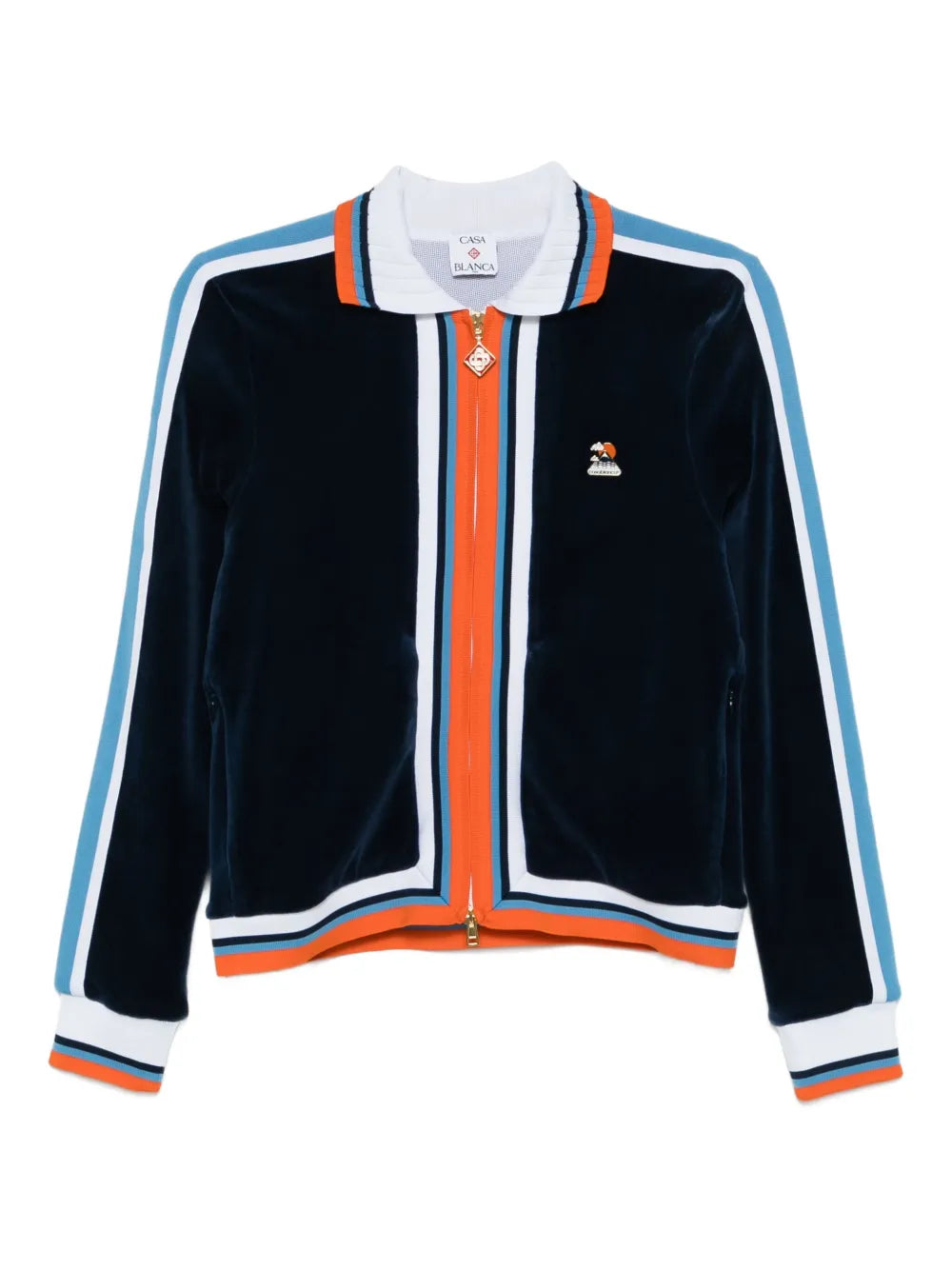 Gestreifte Montagne Samtjacke