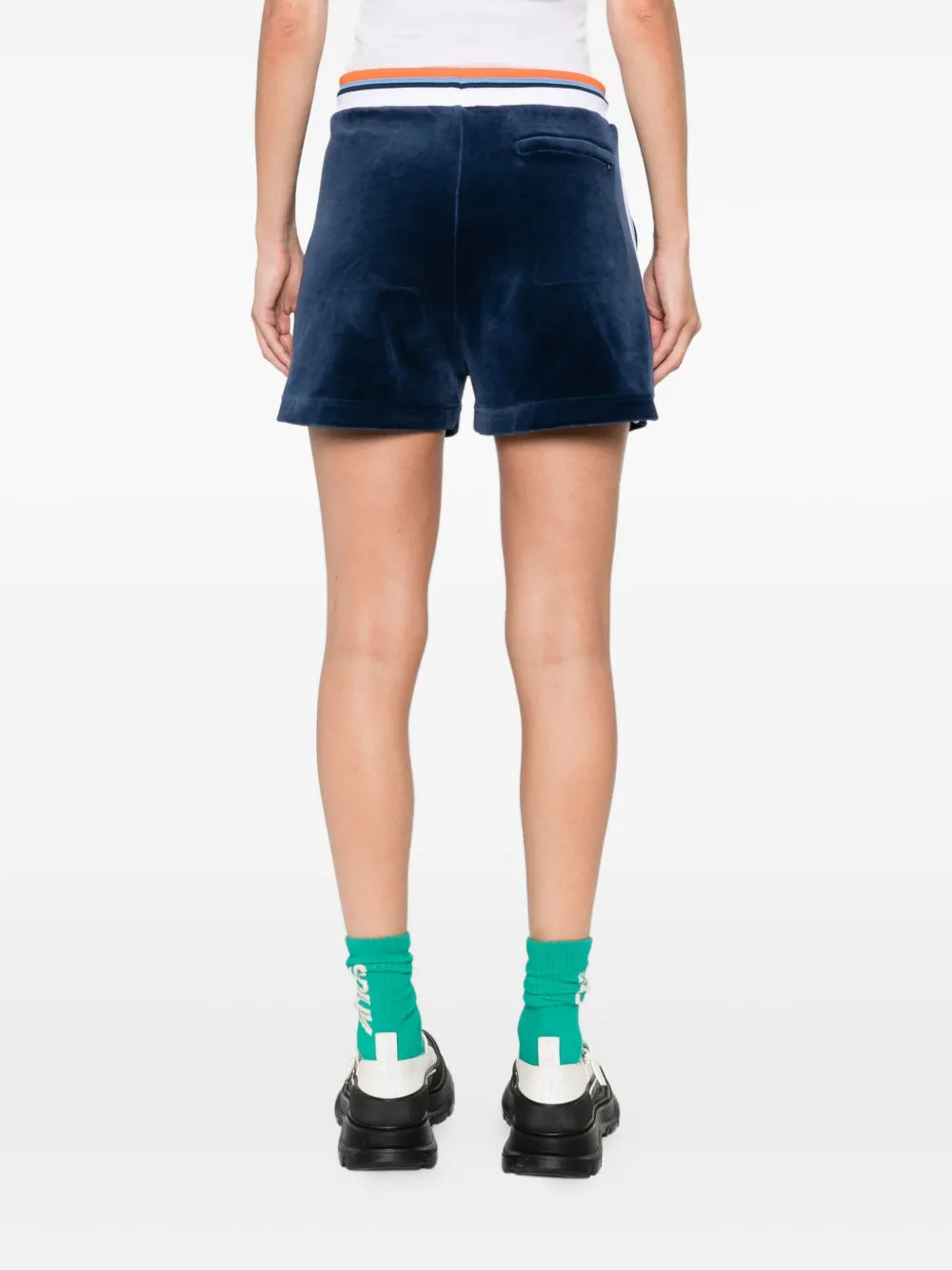 Montagne Shorts aus Samt mit Seitenstreifen