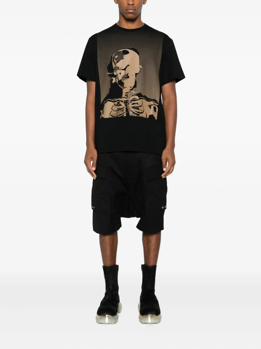 T-Shirt mit Skelett-Print