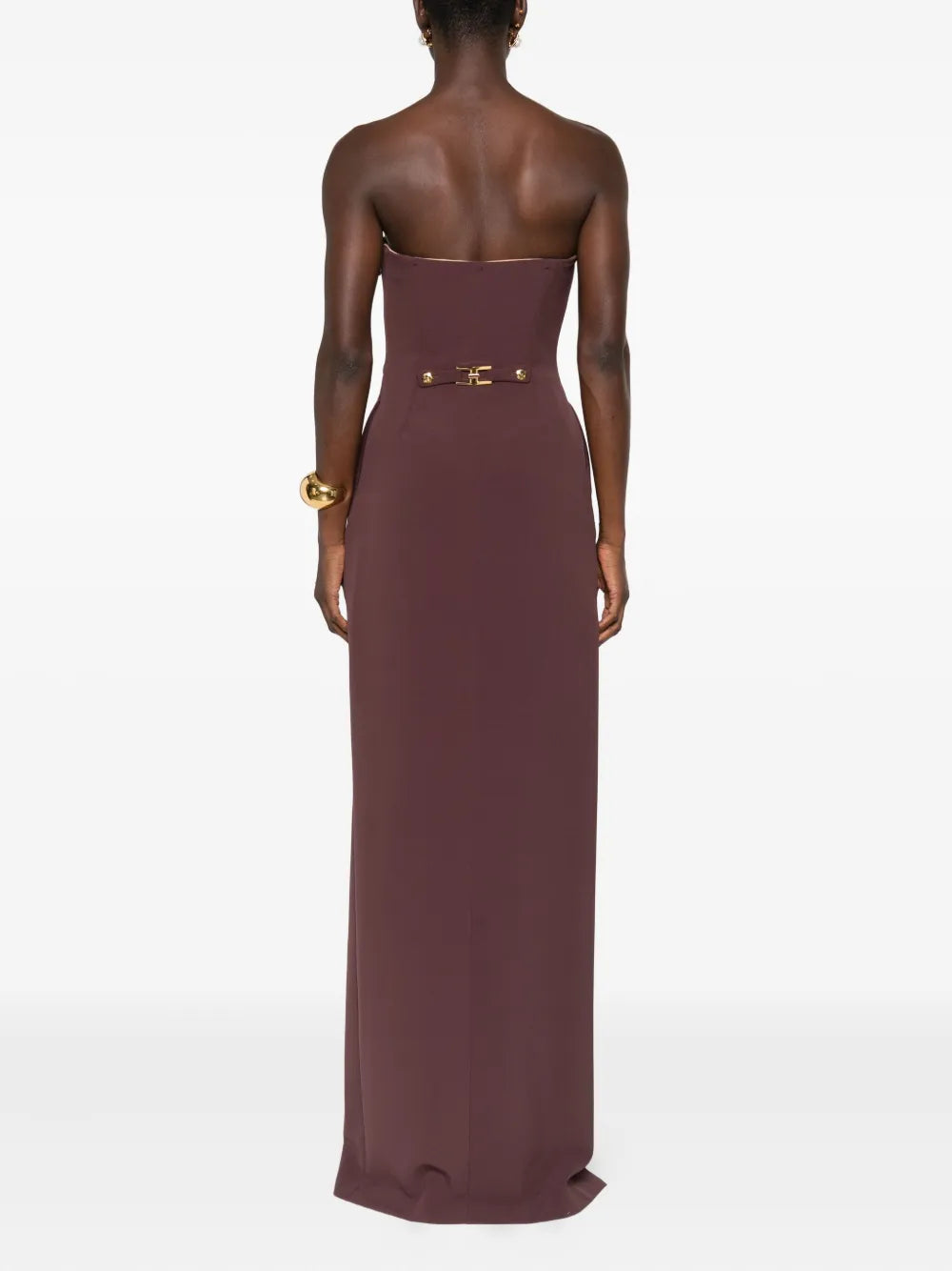 Wrap dress with button decoration
