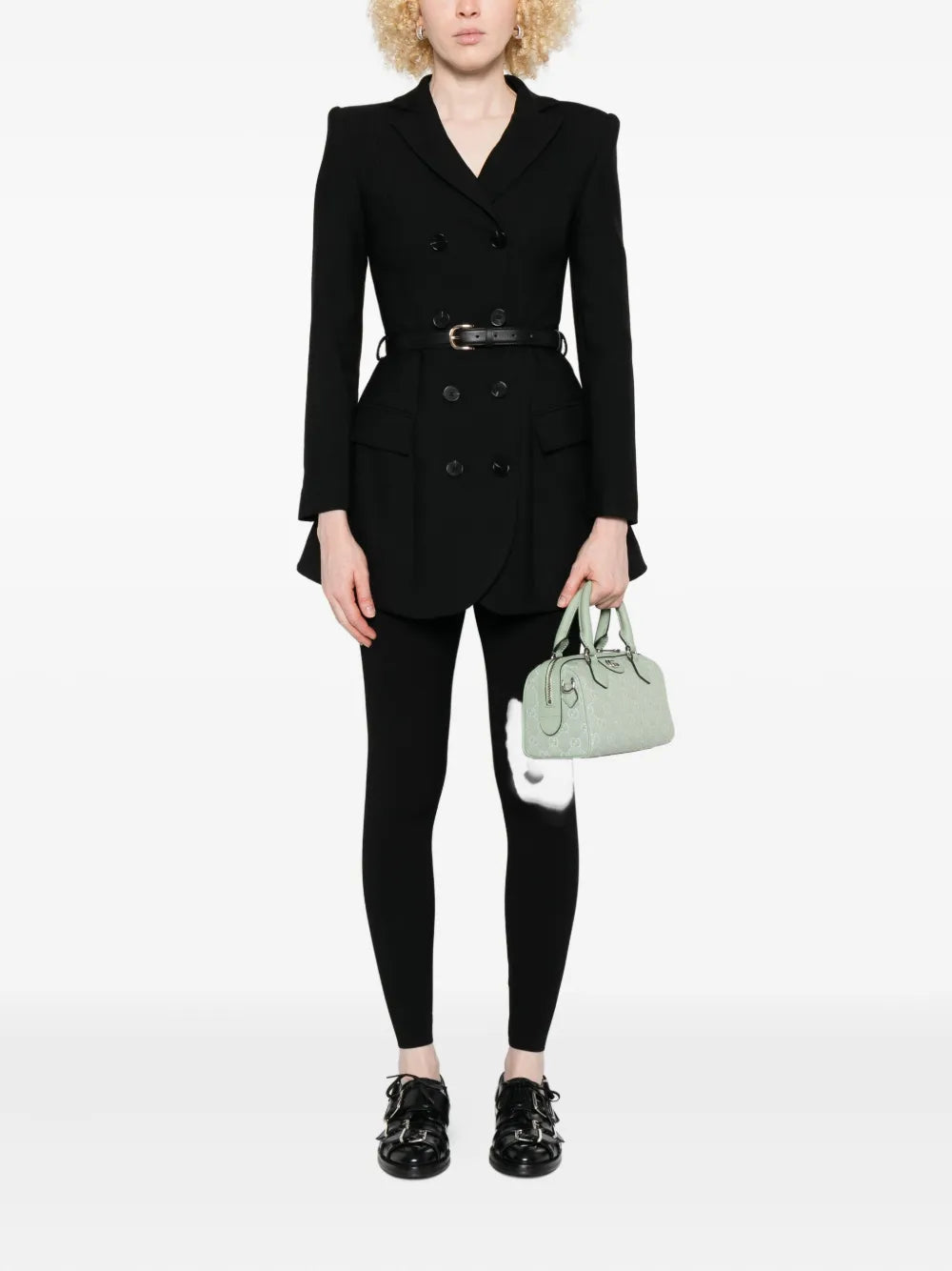 Strickhose mit Gürtel