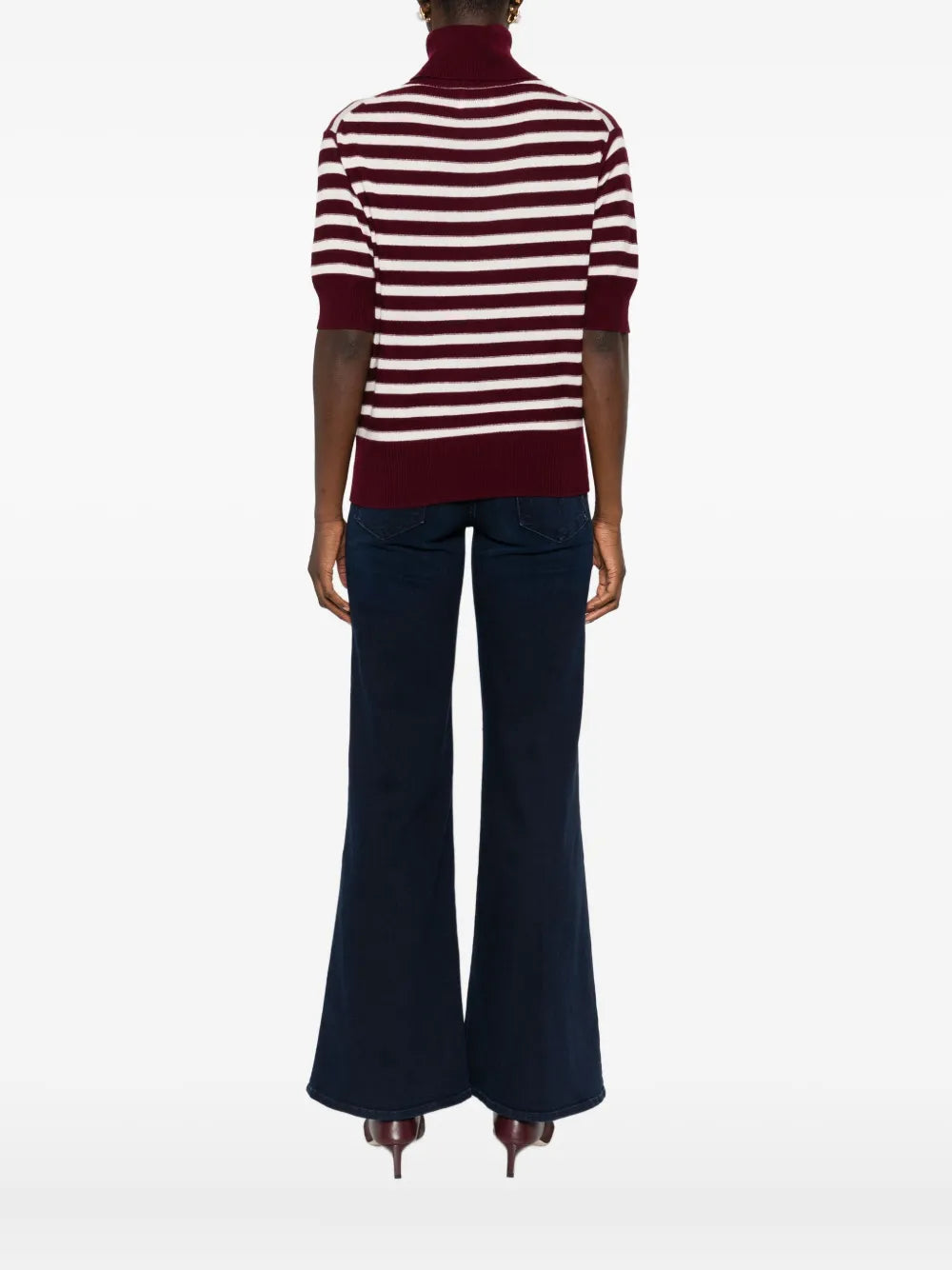 Striped turtleneck sweater