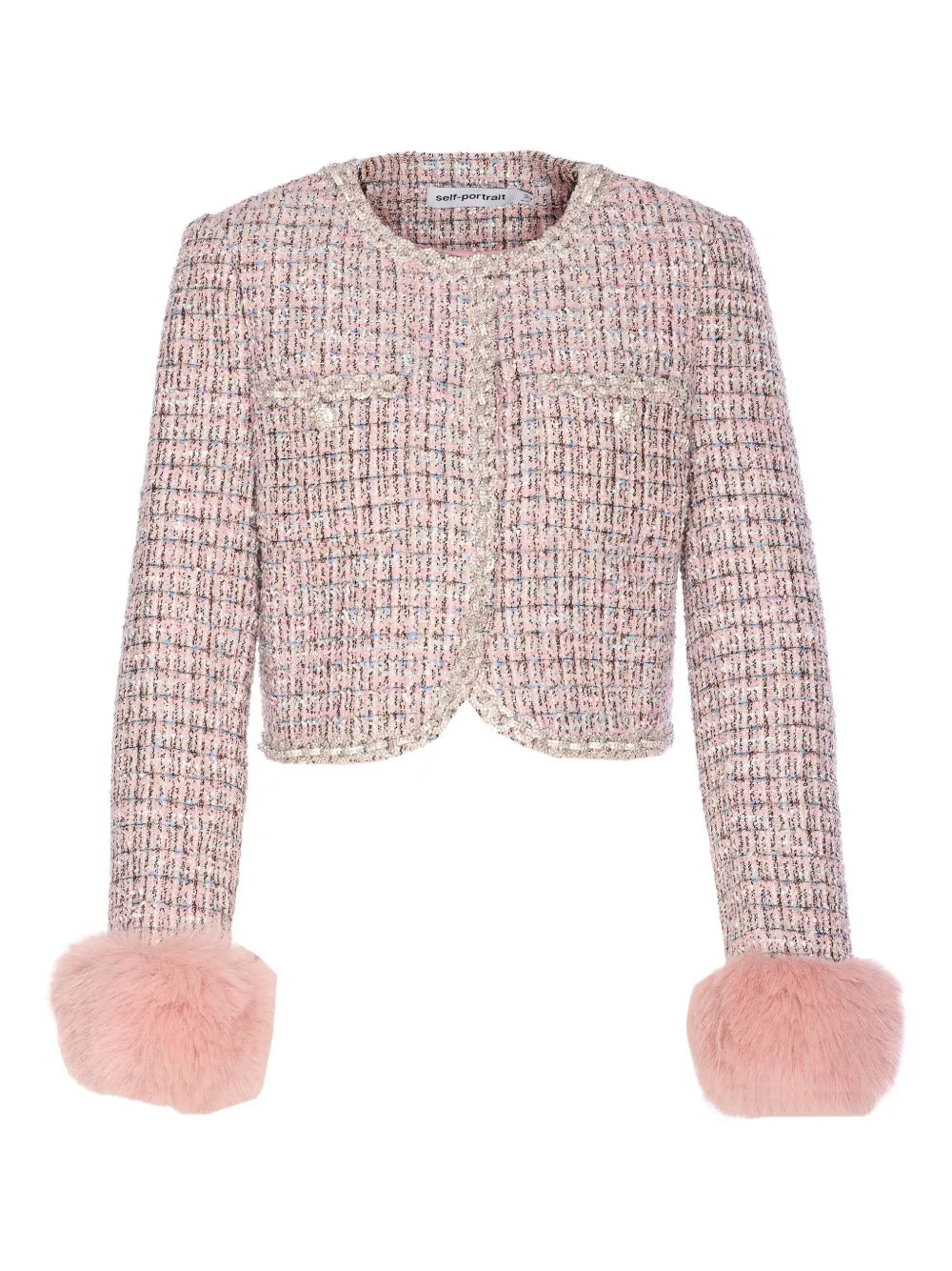 Tweed jacket with crystals