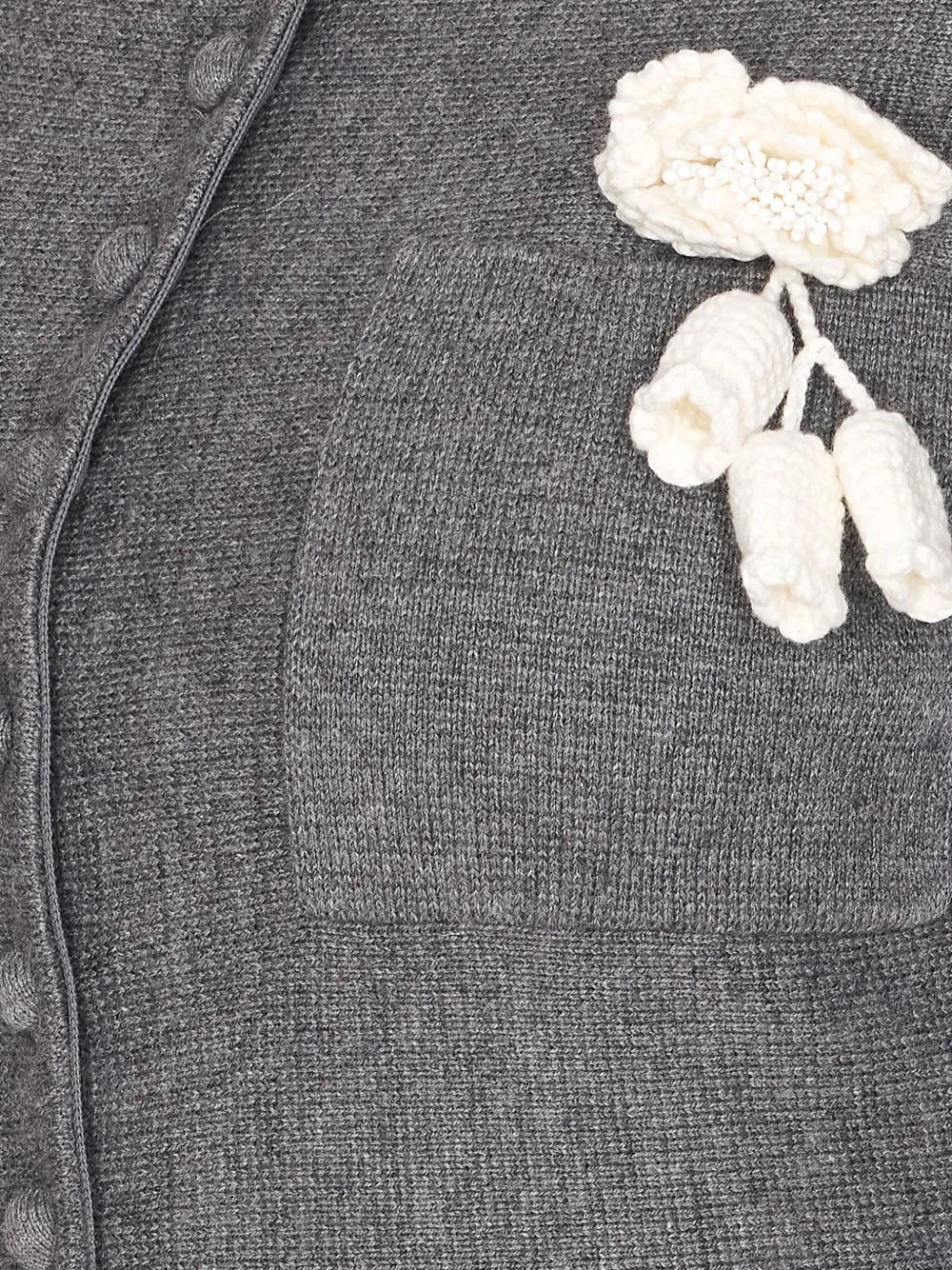 Mini dress with crochet flower decoration