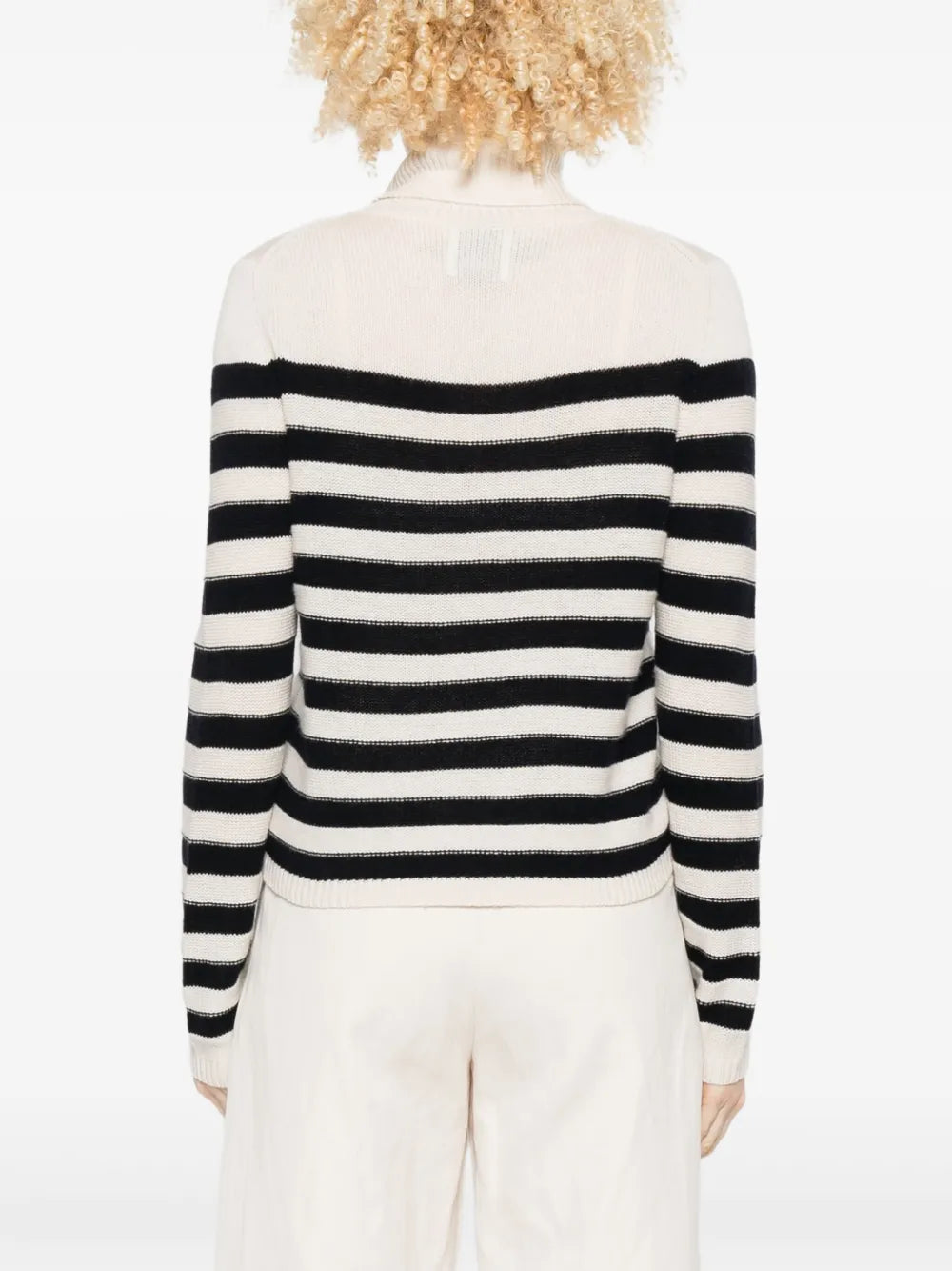 Striped turtleneck sweater