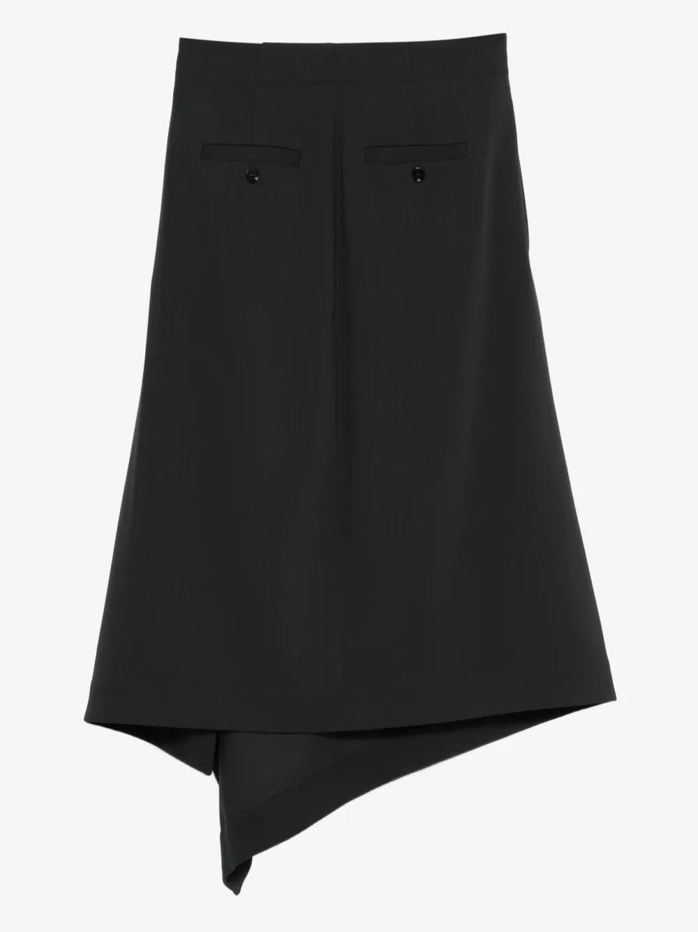 Asymmetrischer Midi-Wickelrock aus Merinowolle