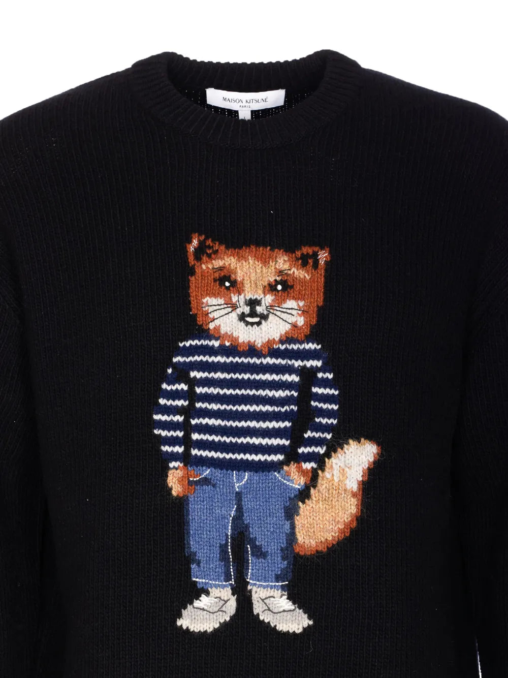 DRESSED FOX INTARSIA WOOL JUMPER