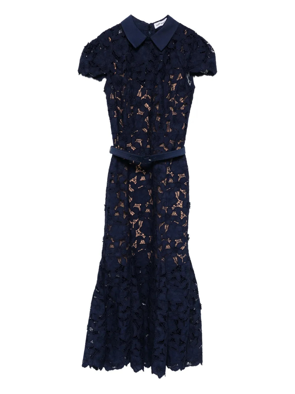Midi dress with lace